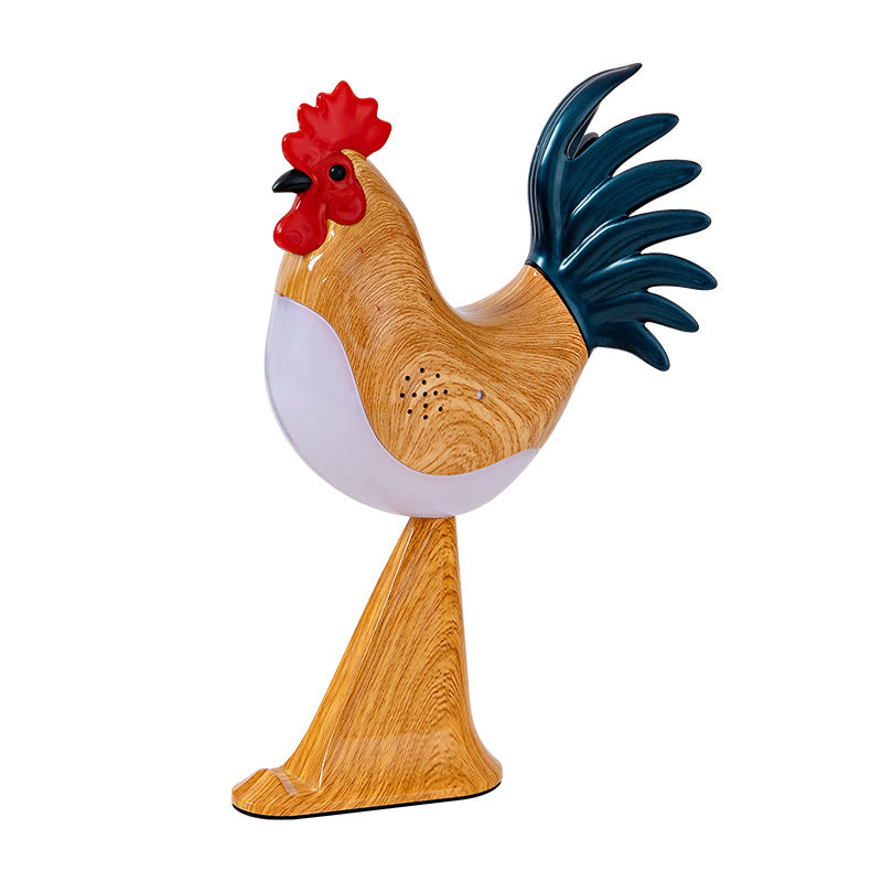 LED Rooster Night Light Touch With Sound Rechargeable Bedroom Bedside Lamp Dimmable Car Ambience Aroma Carrying Lamp Home Decor